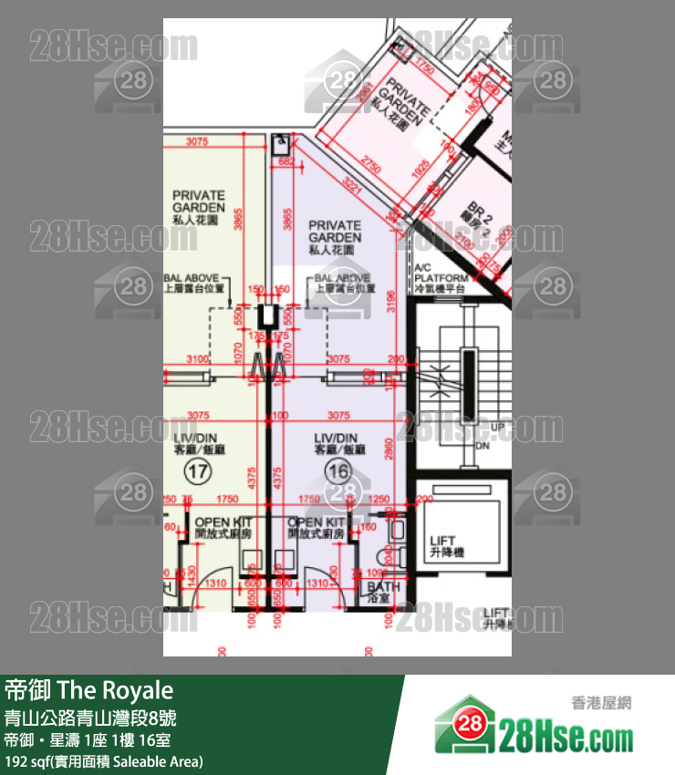 帝御 帝御‧星濤 1座 1樓 16室 平面圖