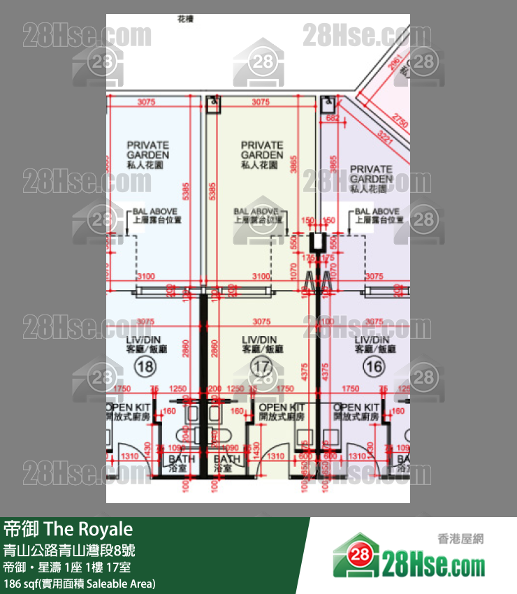 帝御 帝御‧星濤 1座 1樓 17室 平面圖
