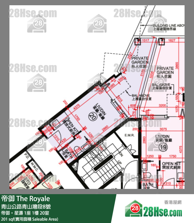 帝御 帝御‧星濤 1座 1樓 20室 平面圖