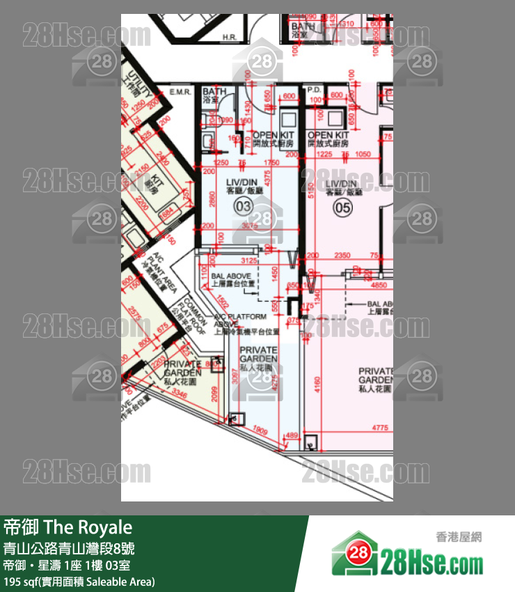 帝御 帝御‧星濤 1座 1樓 03室 平面圖