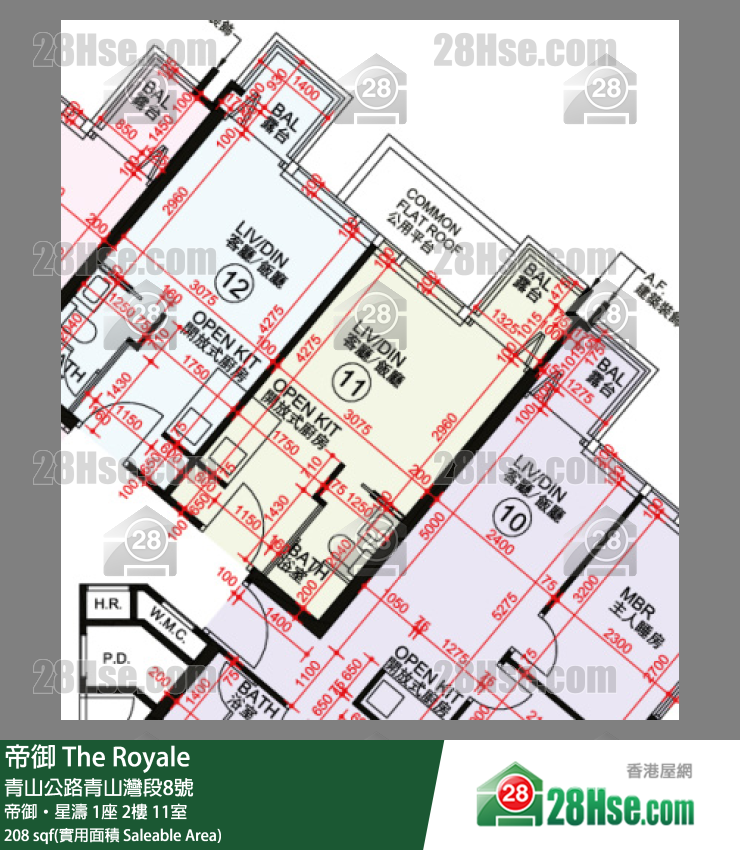 帝御 帝御‧星濤 1座 2樓 11室 平面圖