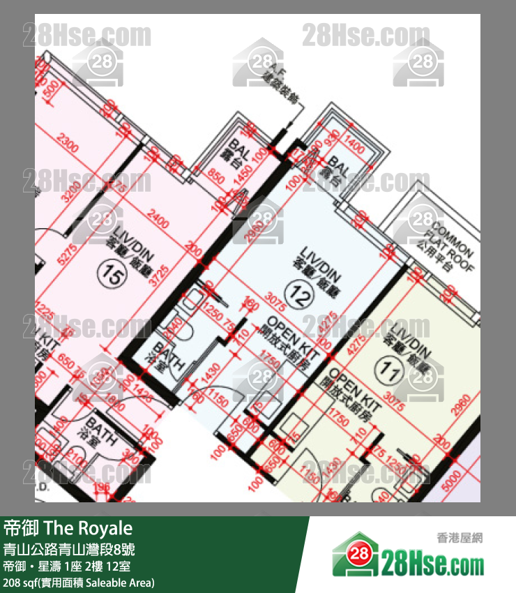帝御 帝御‧星濤 1座 2樓 12室 平面圖