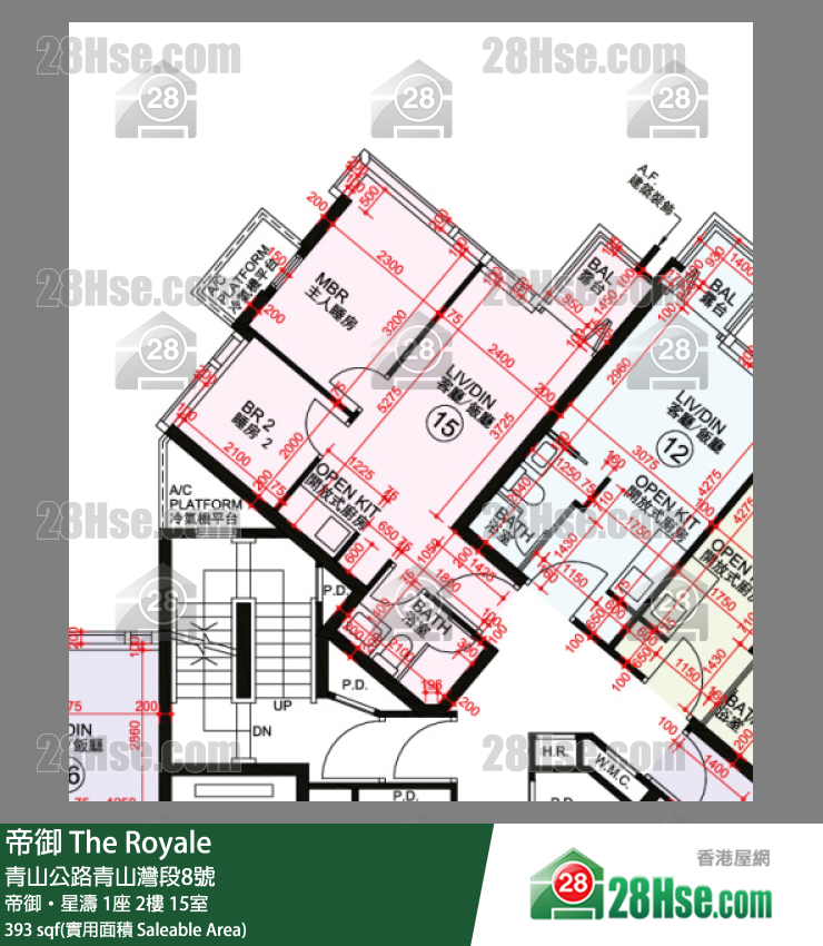 帝御 帝御‧星濤 1座 2樓 15室 平面圖