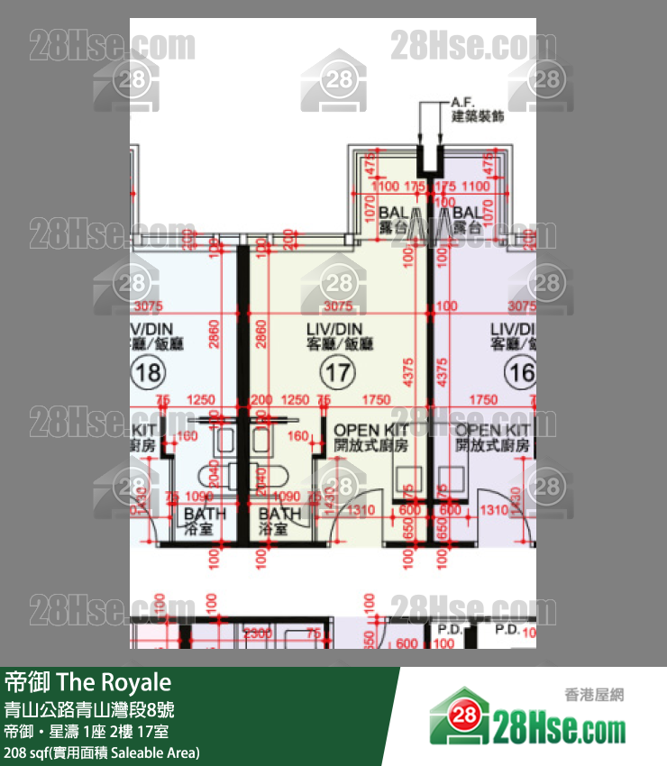 帝御 帝御‧星濤 1座 2樓 17室 平面圖