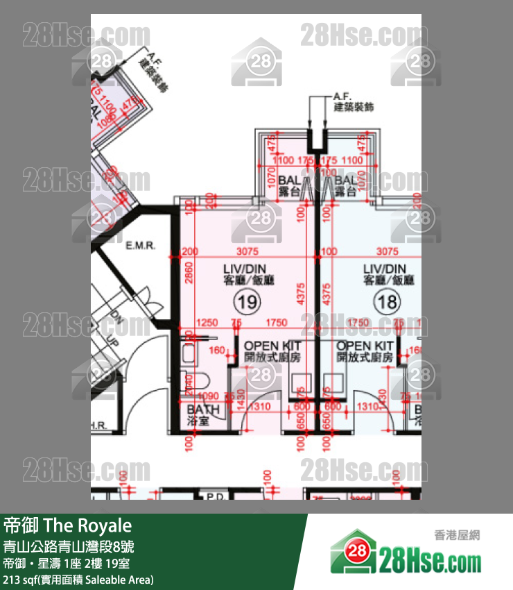 帝御 帝御‧星濤 1座 2樓 19室 平面圖