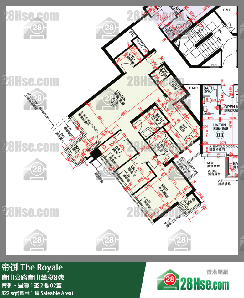 帝御 帝御‧星濤1座2樓 02室 平面圖