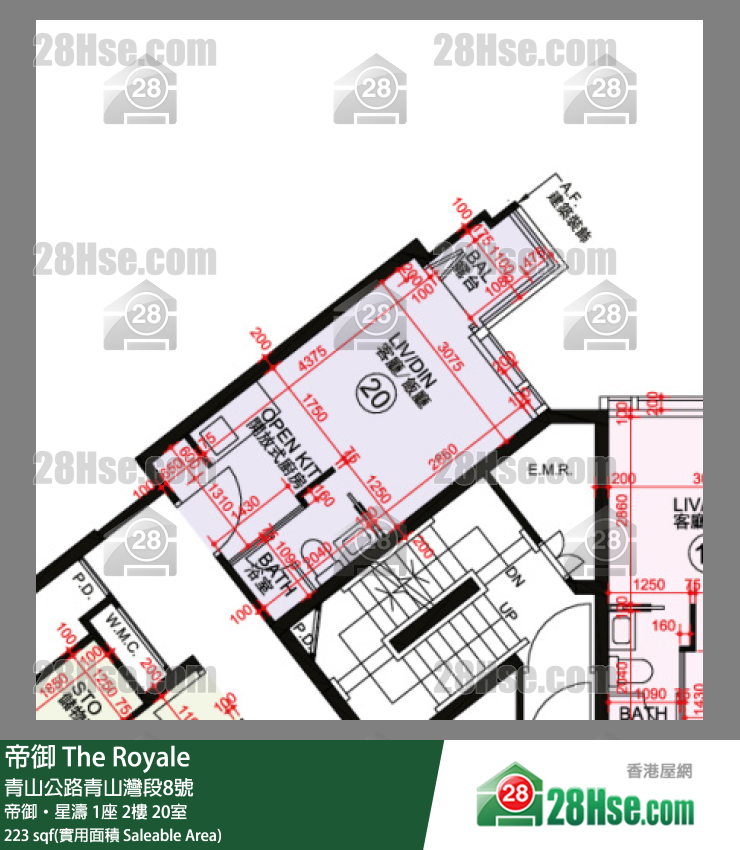 帝御 帝御‧星濤 1座 2樓 20室 平面圖