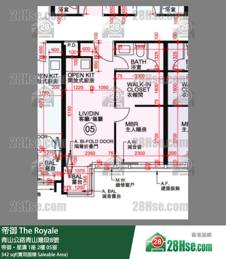 帝御 帝御‧星濤 1座 2樓 05室 平面圖