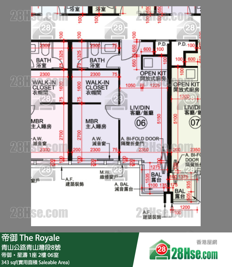 帝御 帝御‧星濤 1座 2樓 06室 平面圖