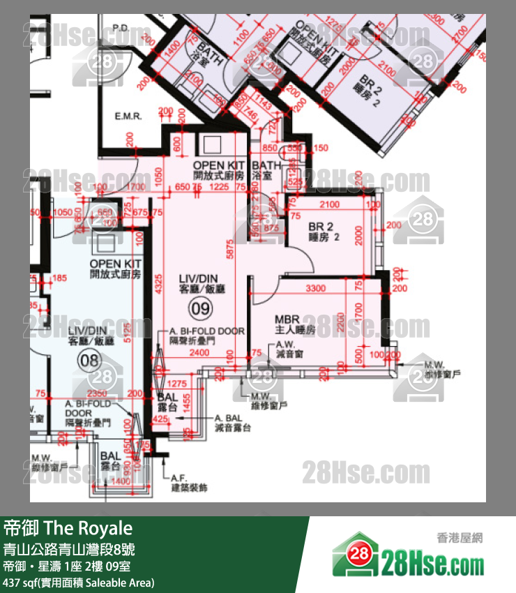 帝御 帝御‧星濤 1座 2樓 09室 平面圖
