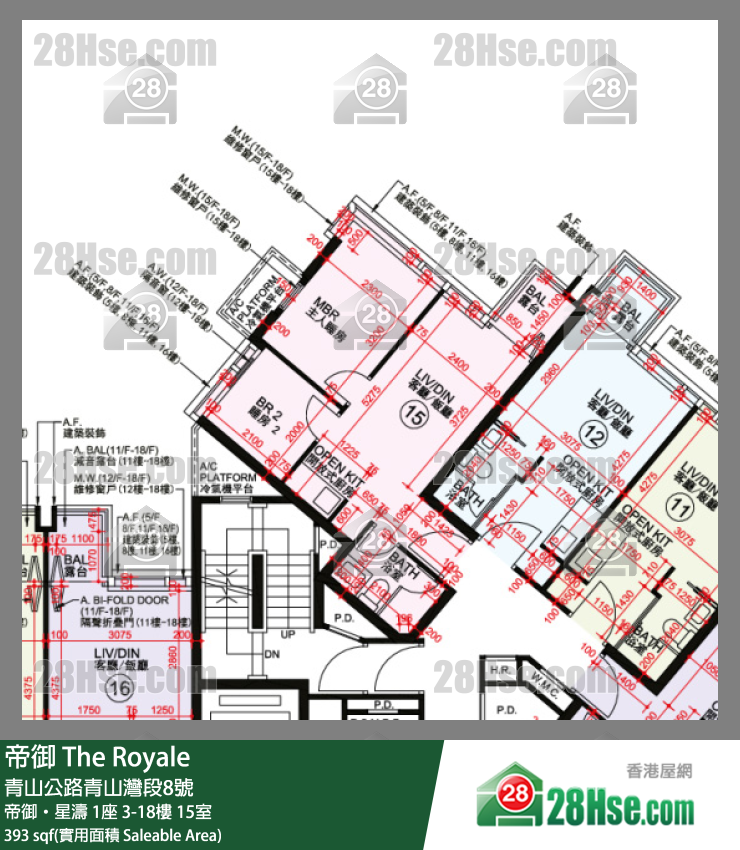 帝御 帝御‧星濤 1座 11樓 15室 平面圖