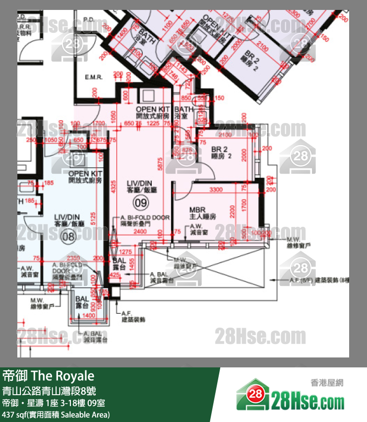 帝御 帝御‧星濤 1座 3樓 09室 平面圖
