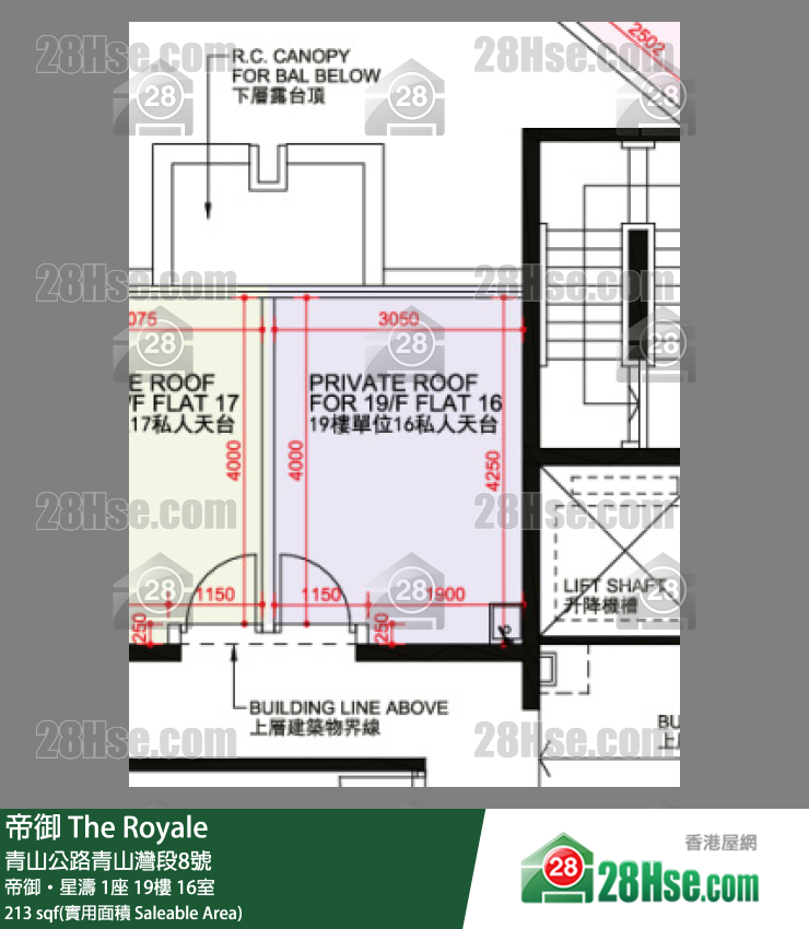帝御 帝御‧星濤 1座 19樓 16室 平面圖
