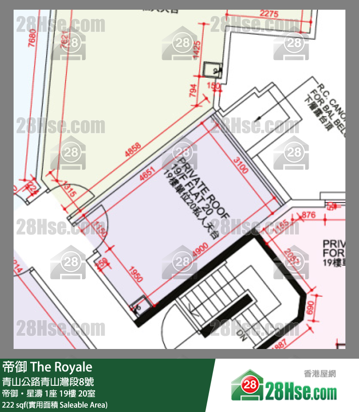 帝御 帝御‧星濤 1座 19樓 20室 平面圖