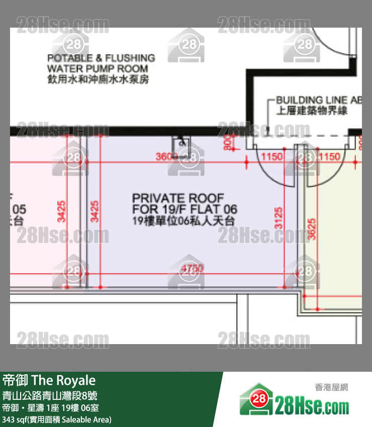 帝御 帝御‧星濤 1座 19樓 06室 平面圖