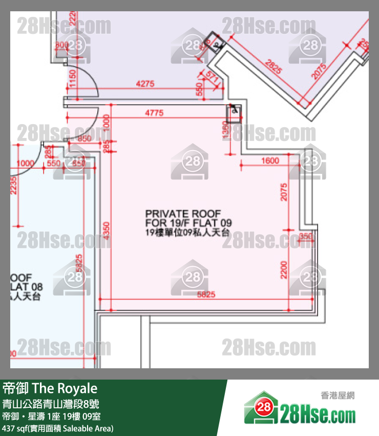 帝御 帝御‧星濤 1座 19樓 09室 平面圖