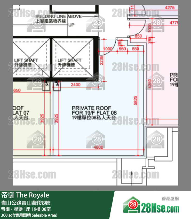 帝御 帝御‧星濤 1座 19樓 08室 平面圖