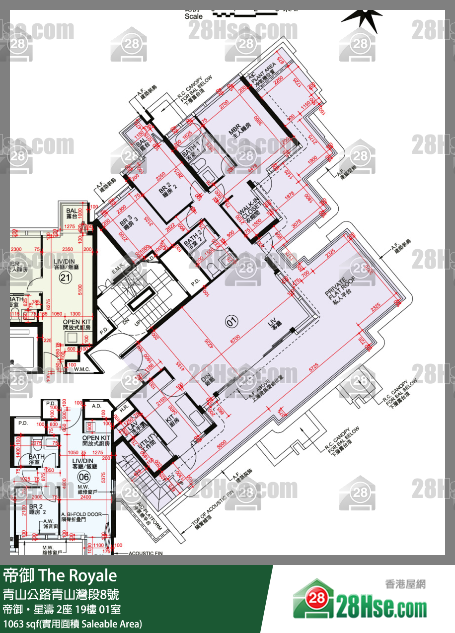 帝御 帝御‧星濤2座19樓 01室 平面圖