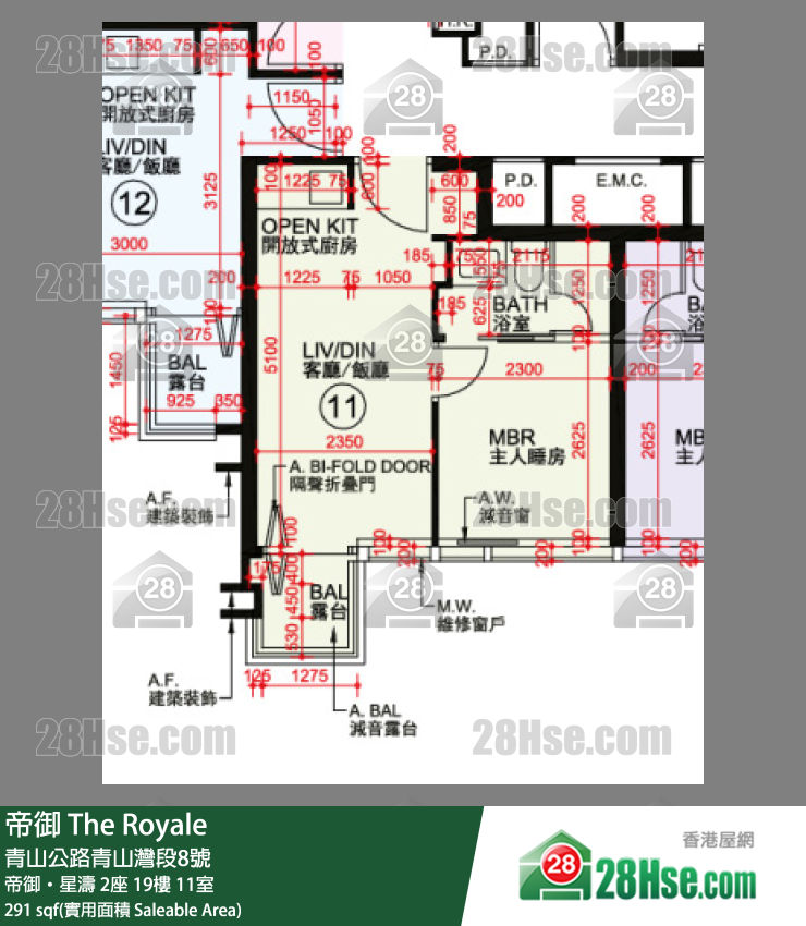 帝御 帝御‧星濤 2座 19樓 11室 平面圖