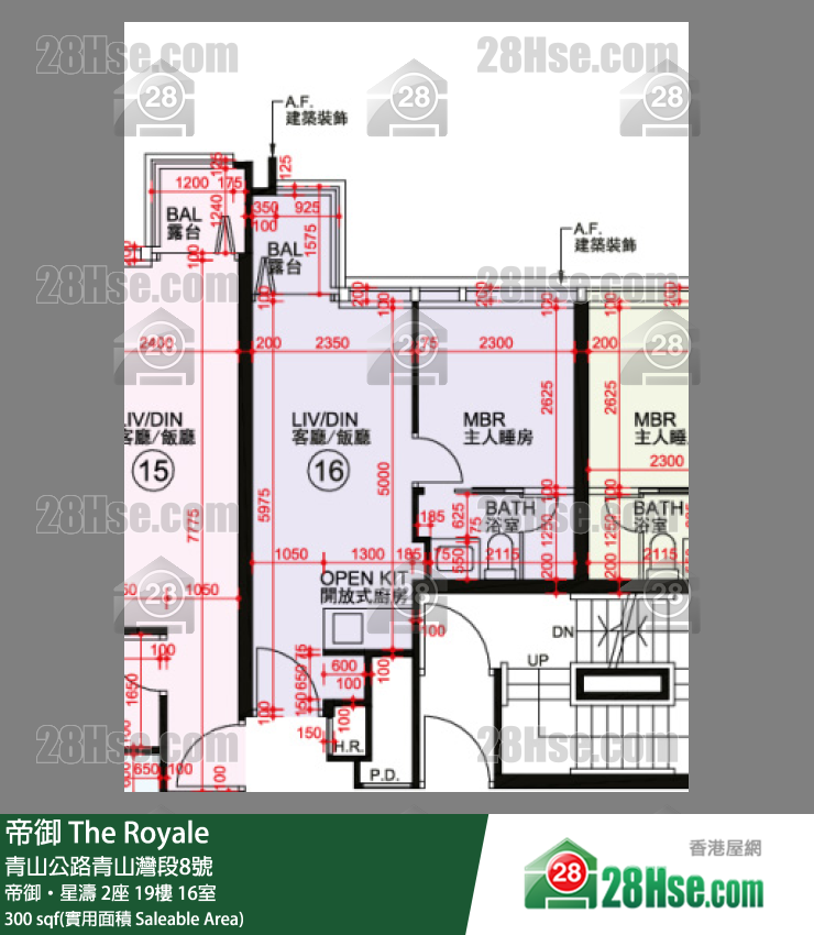 帝御 帝御‧星濤 2座 19樓 16室 平面圖
