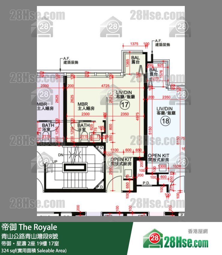 帝御 帝御‧星濤 2座 19樓 17室 平面圖