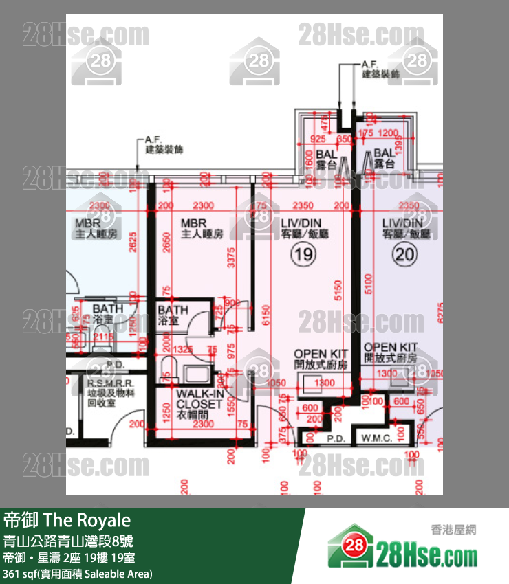 帝御 帝御‧星濤2座19樓 19室 平面圖