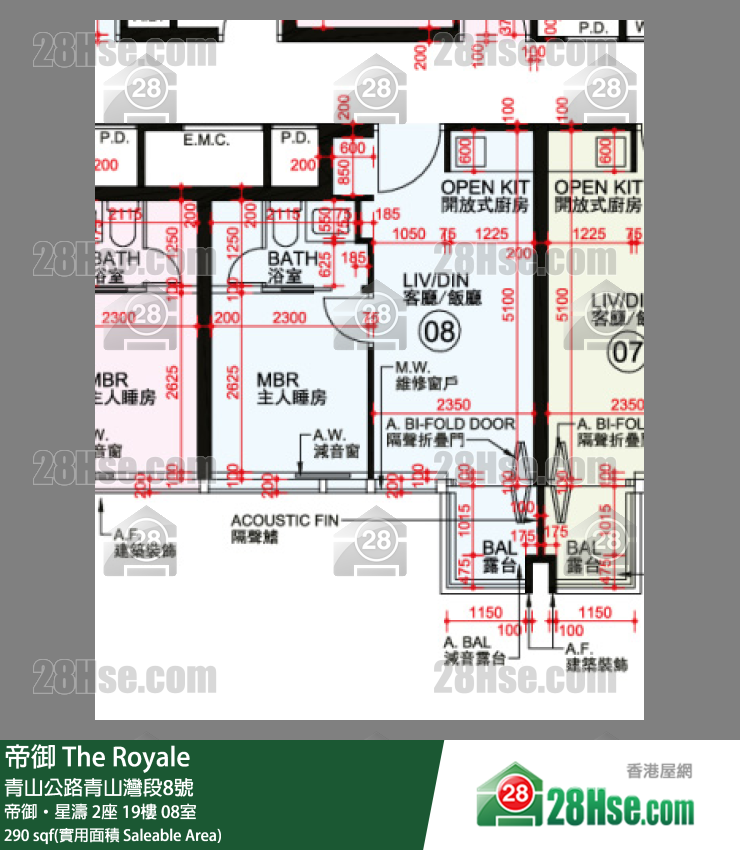 帝御 帝御‧星涛 2座 19楼 08室 平面图