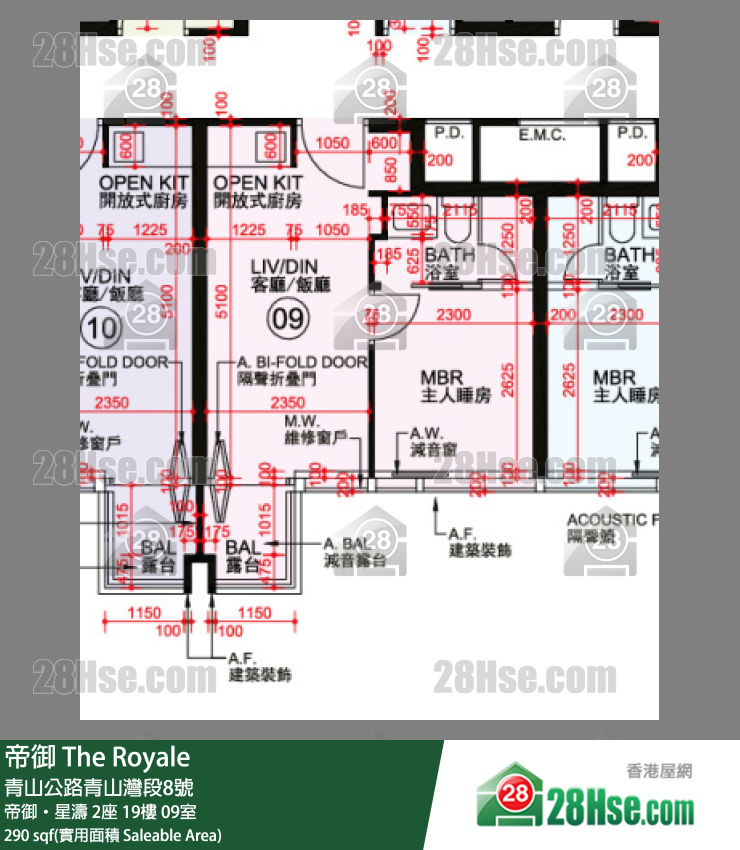 帝御 帝御‧星濤 2座 19樓 09室 平面圖