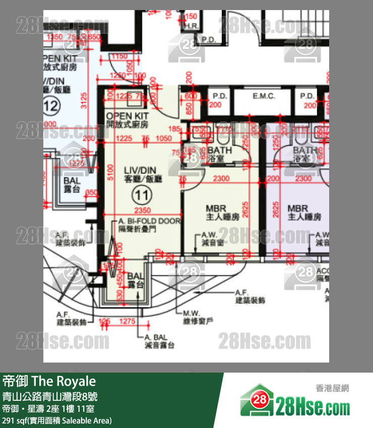 帝御 帝御‧星濤 2座 1樓 11室 平面圖