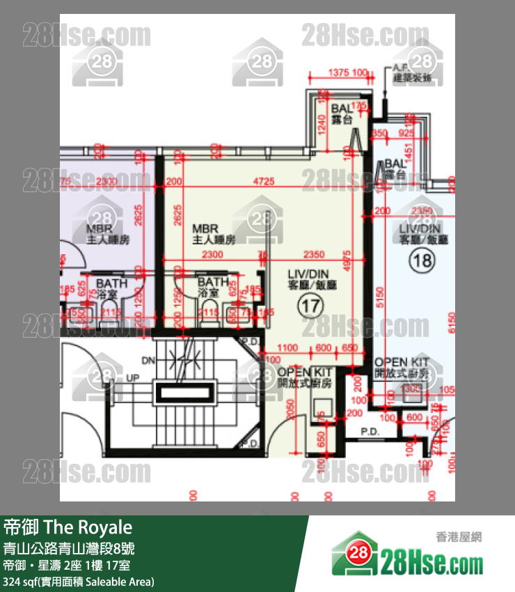 帝御 帝御‧星濤 2座 1樓 17室 平面圖