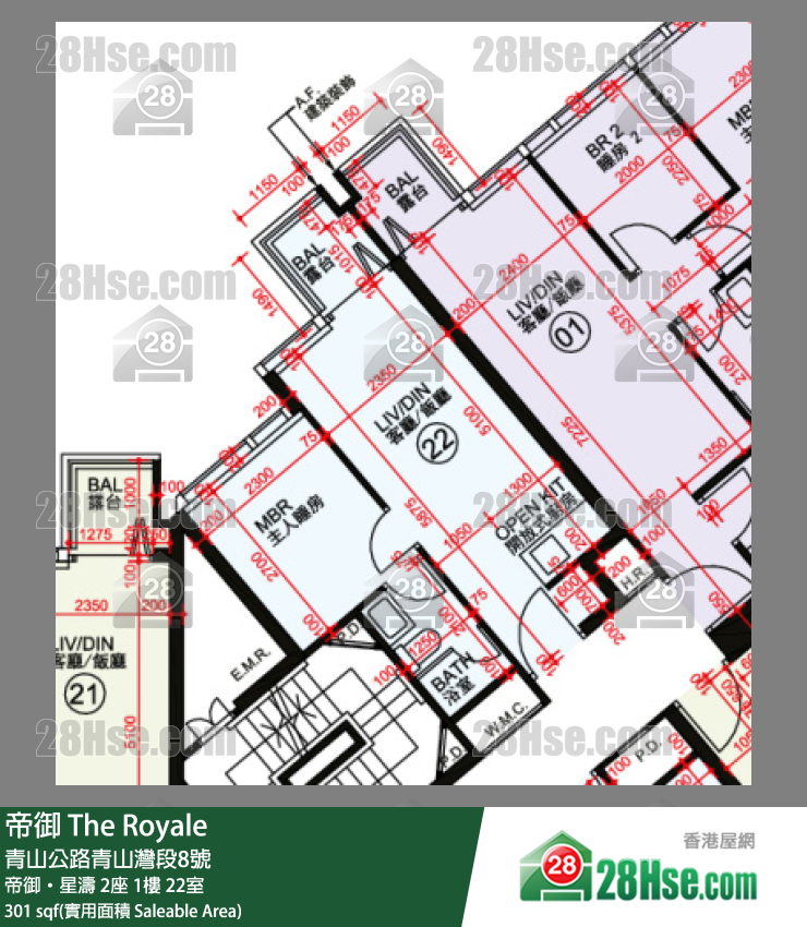 帝御 帝御‧星濤 2座 1樓 22室 平面圖
