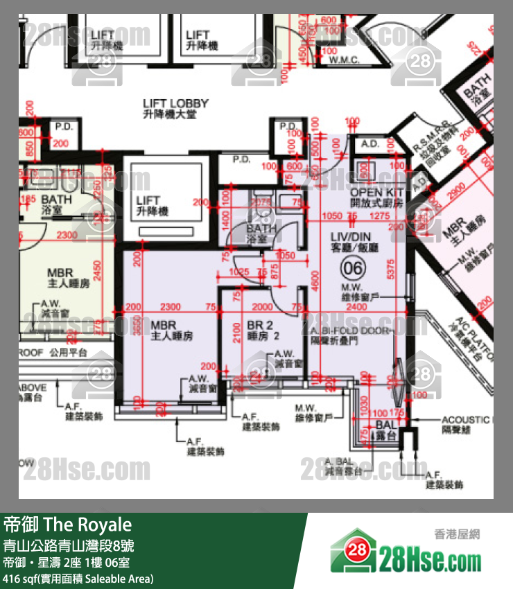 帝御 帝御‧星涛 2座 1楼 06室 平面图