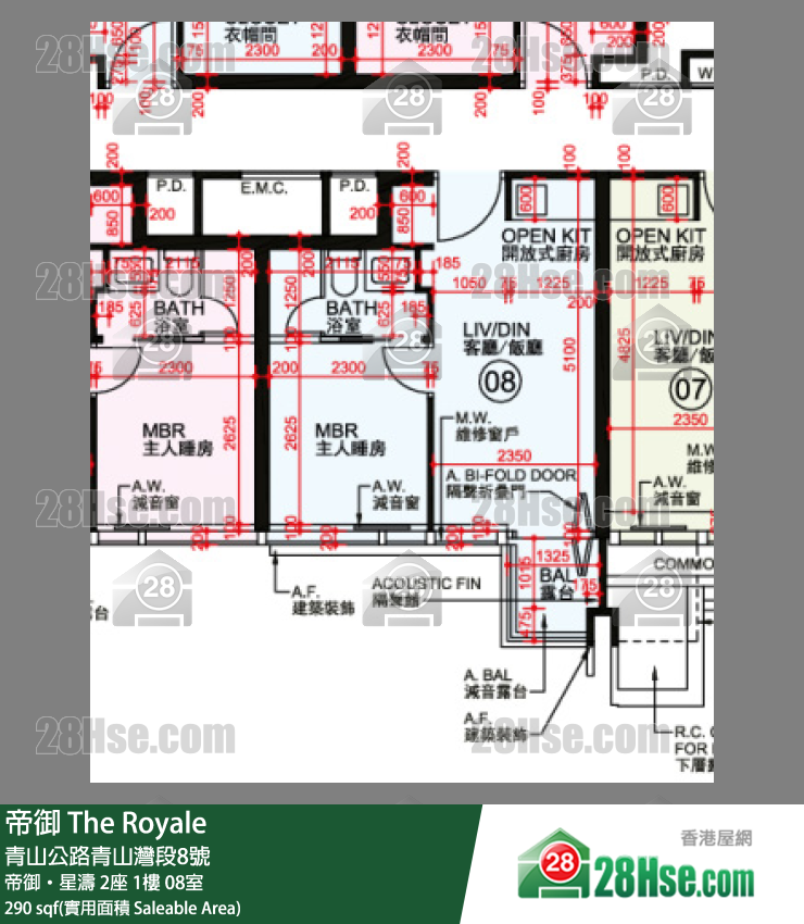 帝御 帝御‧星濤 2座 1樓 08室 平面圖