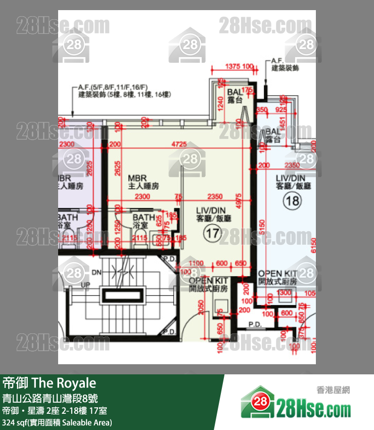 帝御 帝御‧星濤 2座 10樓 17室 平面圖