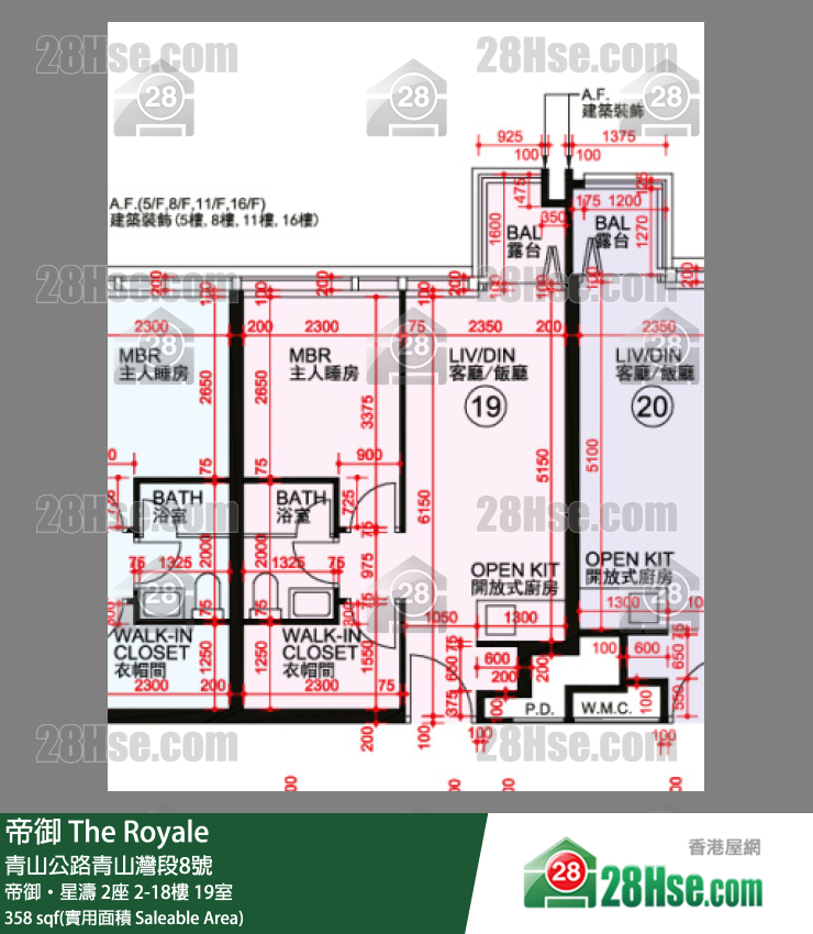 帝御 帝御‧星濤 2座 10樓 19室 平面圖
