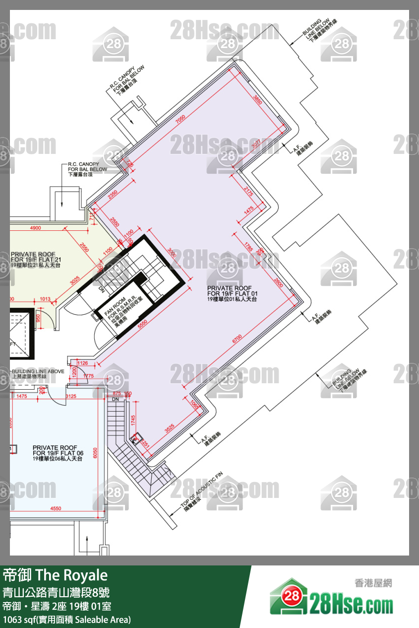 帝御 帝御‧星濤2座19樓 01室 平面圖