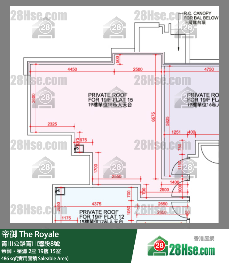帝御 帝御‧星濤 2座 19樓 15室 平面圖