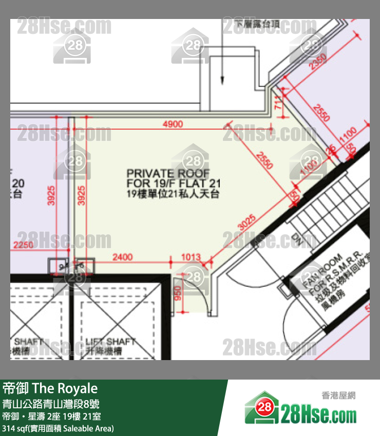 帝御 帝御‧星濤2座19樓 21室 平面圖