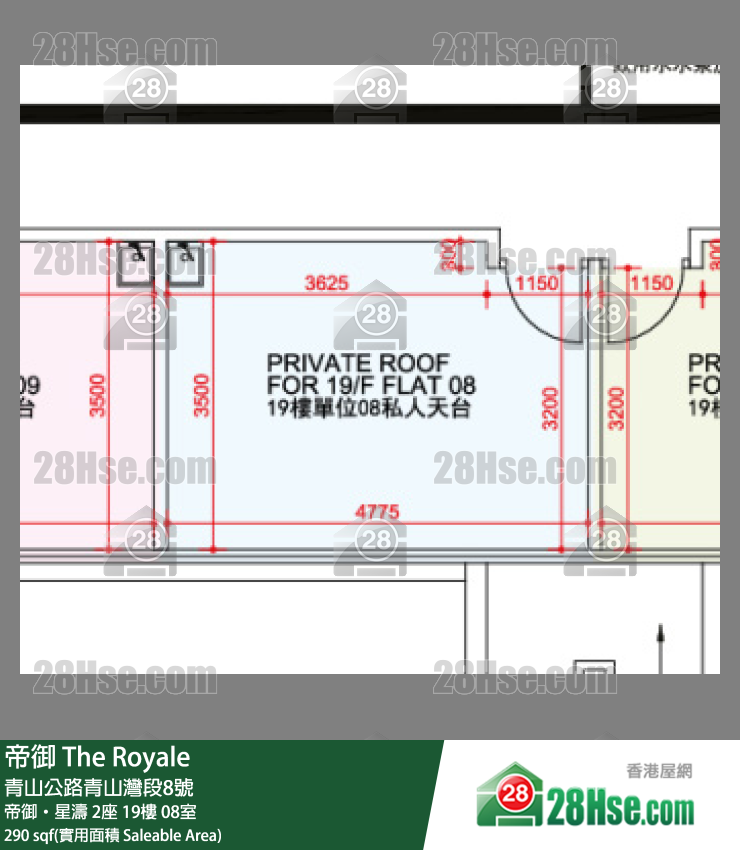 帝御 帝御‧星涛 2座 19楼 08室 平面图