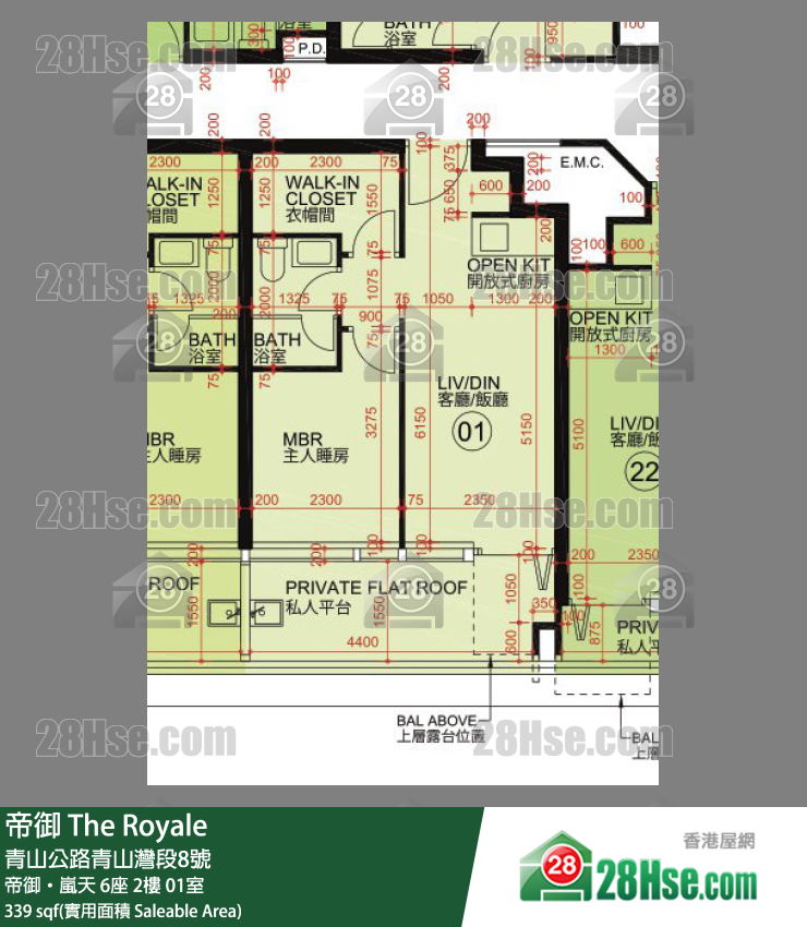 帝御 帝御‧岚天 6座 2楼 01室 平面图
