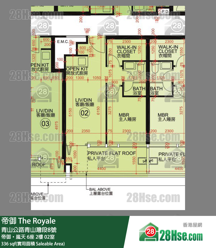 帝御 帝御‧嵐天 6座 2樓 02室 平面圖