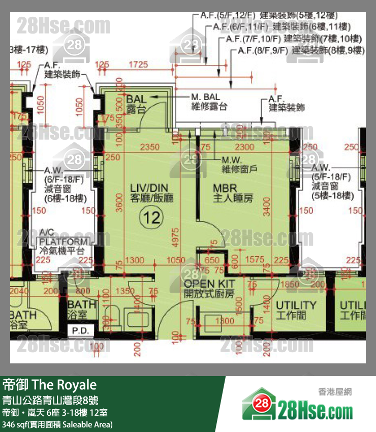 帝御 帝御‧嵐天 6座 17樓 12室 平面圖