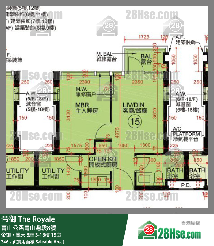 帝御 帝御‧嵐天 6座 6樓 15室 平面圖