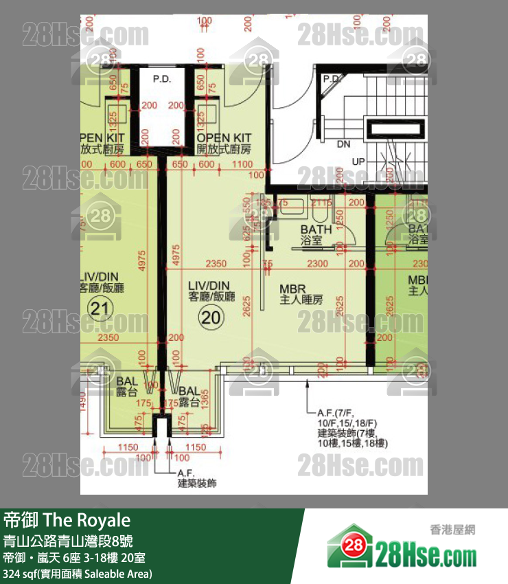 帝御 帝御‧嵐天 6座 11樓 20室 平面圖