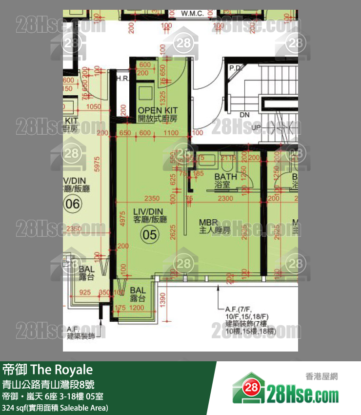 帝御 帝御‧嵐天 6座 15樓 05室 平面圖