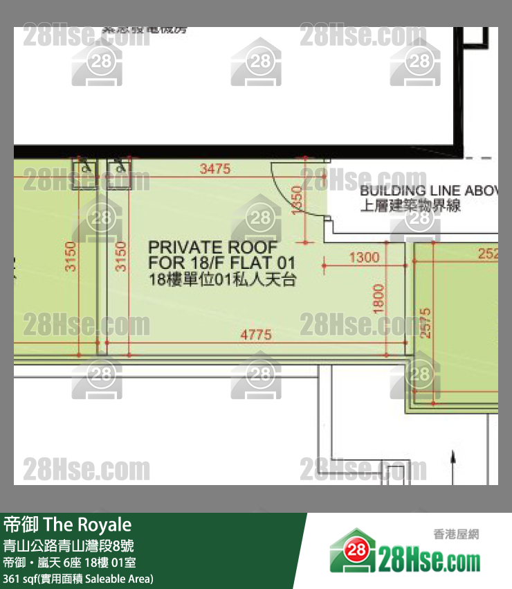 帝御 帝御‧嵐天 6座 18樓 01室 平面圖