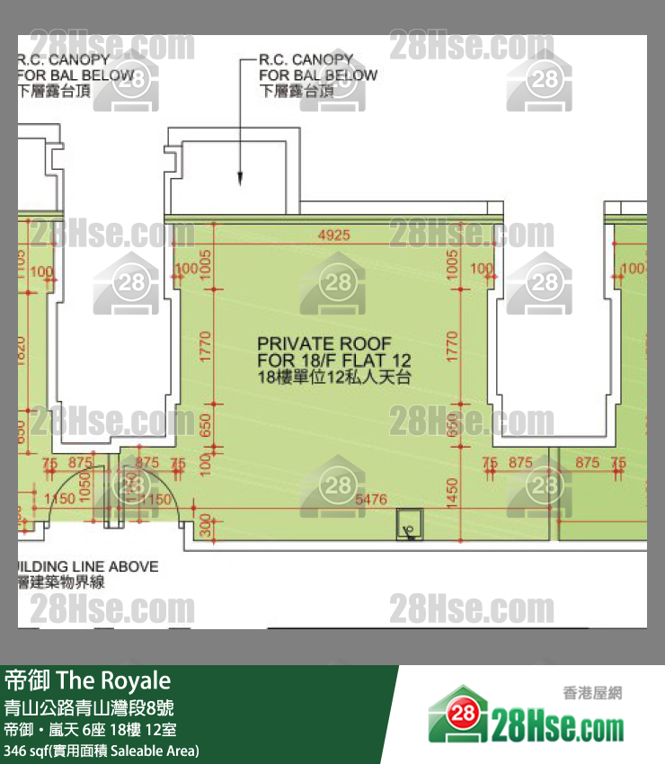 帝御 帝御‧嵐天 6座 18樓 12室 平面圖