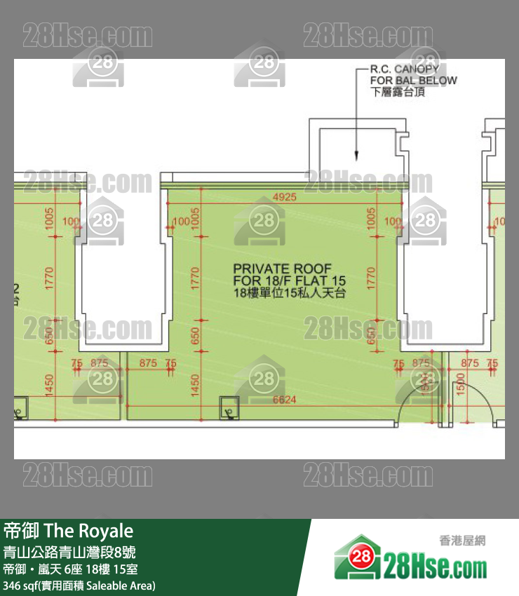 帝御 帝御‧嵐天 6座 18樓 15室 平面圖