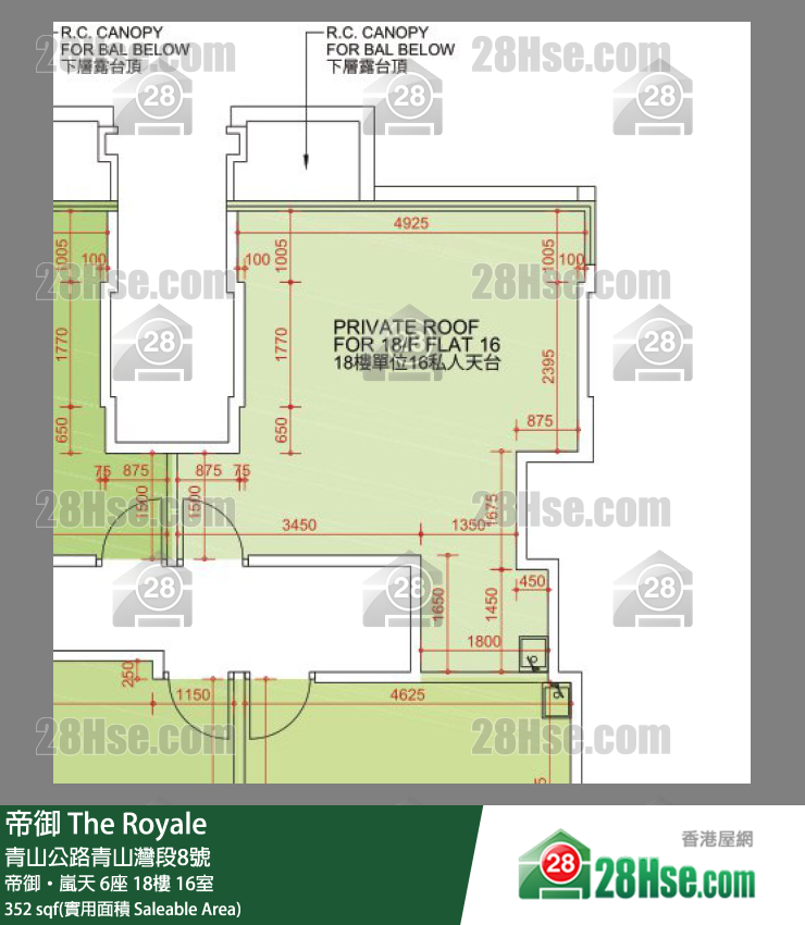 帝御 帝御‧嵐天6座18樓 16室 平面圖