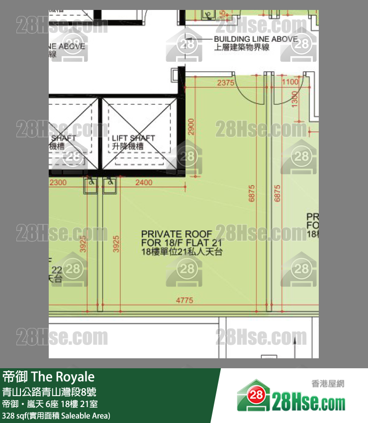 帝御 帝御‧岚天 6座 18楼 21室 平面图